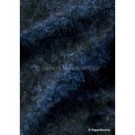 Batik Metallic | Black with Blue 120gsm Handmade Recycled A4 Paper-curled | PaperSource