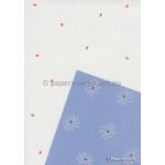Vellum Patterned | Daisy, a white daisy with pink centres on a Transparent A4 112gsm paper. Also known as Trace, Translucent or Tracing paper, Parchment or Pergamano. | PaperSource