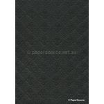 Embossed | Quatrefoil Black Matte A4 handmade, recycled paper | PaperSource