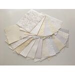 Embossed Matte and Pearlescent White, Off White, Ivory, Pearl A4 handmade papers | PaperSource