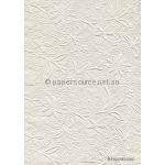 CLEARANCE Embossed Bloom Off White Matte A4 handmade, recycled paper | PaperSource