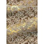 Embossed Foil Gold Foil on White Matte Cotton A4 handmade recycled paper curled