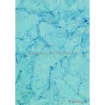 Batik Plain | Aqua Blue 200gsm Handmade Recycled A4 card | PaperSource