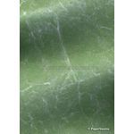 Batik Metallic | Leaf Green with Silver 200gsm Handmade Recycled A4 Card-curled | PaperSource