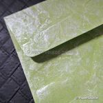 Envelope 160sq | Batik Leaf Green with Silver 10pack 120gsm envelope | PaperSource