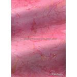 Batik Metallic | Pink with Gold 200gsm Handmade Recycled A4 card-curled | PaperSource