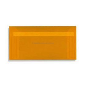 Envelope DL | Vellum Orange Translucent, Peel + Seal 100gsm translucent envelope | PaperSource