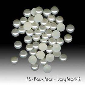 Embellishment | Half Pearl 12mm. An Ivory Faux Half Pearl with flat back for ease of glueing. 50 pack | PaperSource
