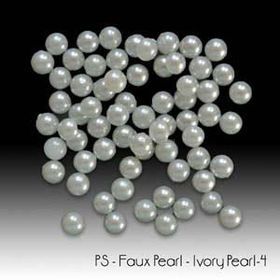 Embellishment | Half Pearl 4mm. An Ivory Faux Half Pearl with flat back for ease of glueing. 50 pack | PaperSource