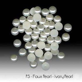 Embellishment | Half Pearl 10mm. An Ivory Faux Half Pearl with flat back for ease of glueing. 50 pack | PaperSource