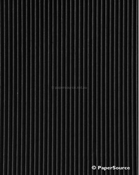 Corrugated | Black matte ribbed, corrugated, 280gsm (approx) card with smooth finish on back | PaperSource