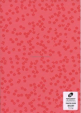 Patterned Print | Jellies Cherry Blossom Coral, 120gsm A4 Handmade, Recycled Paper | PaperSource