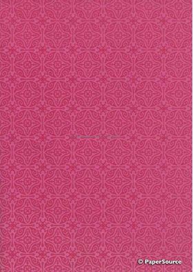 Suede Venetian Tile | Pink Flocked modern Geometric design on Pink Matte Cotton Handmade, Recycled A4 Paper | PaperSource