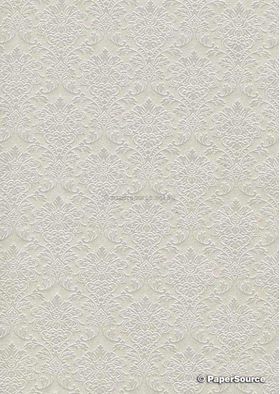 Flat Foil | Insignia Quartz Pearl Metallic Pearlescent Cotton with Pearl foiled design, handmade, recycled A4 paper | PaperSource