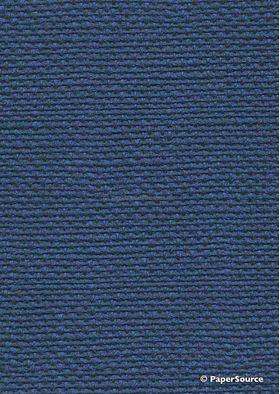 Embossed | Burlap Indigo Navy Blue Pearlescent A4 handmade, recycled paper | PaperSource