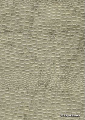Leather Cobra Batik Grey No. 18 Embossed Faux Leather Handmade Recycled paper | PaperSource